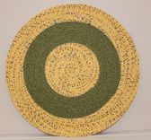 Wall Mirror - Fabric Wrapped Clothesline - Very Unique! 6 small