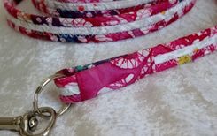 Dog Leash. Fabric Wrapped Clothesline. Medium To Large Dog 1 small