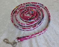 Dog Leash. Fabric Wrapped Clothesline. Medium To Large Dog 4 small