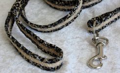 Dog Leash. Fabric Wrapped Clothesline. Medium Sized Dog 3 small
