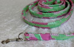 Free Shipping - Dog Leash. Fabric Wrapped Clothesline. Medium To Large Sized Dog 5 small