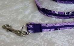 Dog Leash. Fabric Wrapped Clothesline. Medium To Large Sized Dog 3 small