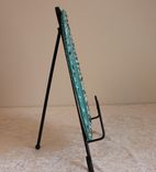 Table Center Piece - Table Topper - Fabric Art - Fabric Wrapped Clothesline. Pebble Accent 4 small
