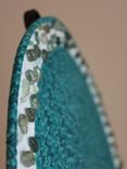 Table Center Piece - Table Topper - Fabric Art - Fabric Wrapped Clothesline. Pebble Accent 2 small