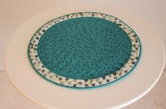 Table Center Piece - Table Topper - Fabric Art - Fabric Wrapped Clothesline. Pebble Accent 3 small