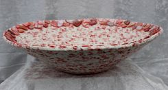 Fabric Bowl - Fabric Art - Home Decor - Large V-Shaped Bowl. Wrapped Clothesline 2 small
