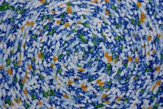 Fabric Bowl - Fabric Art - Home Decor - Wrapped Clothesline - Large Daisy V-Shaped Bowl 5 small
