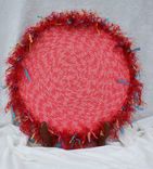 Fabric Art - Wrapped Clothesline - Center Piece - Home Decor - Table Topper - - Frizzy Edges 3 small