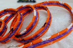 Dog Leash. Fabric Wrapped Clothesline. Med To Lrg Dog. Clemson Colors 1 small