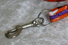 Dog Leash. Fabric Wrapped Clothesline. Med To Lrg Dog. Clemson Colors 3 small