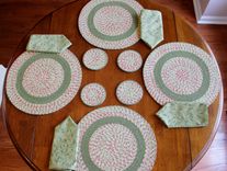 Fabric Placemat Set - Hand Wrapped Clothesline - Placemats/Coasters/Napkins 1 small