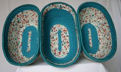 Fabric Bowls - Set Of 3 Connected - Serving - Picnic Ware - Gift For Her 5 small