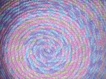 Cloth Basket W/Handle - Coiled - Wrapped Clothesline - Small Round -Pink/Purple/Blue/Yellow Pastels 4 small