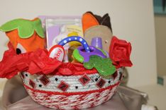 Fabric Wrapped Bowl - Basket - Baby Gift - Customized 1 small