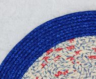 Fabric Placemat Set (4) Patriotic - Fabric Wrapped Clothesline - Coiled 4 small