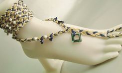 Barefoot Sandals.Toe Thongs. Boho. Dancer Jewerly. Made In Maui. 1 small