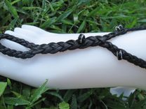 Black Toe Thongs. Slave Anklets. Deerskin Lace Hand Braided. It Fits Shoe Sizes 6-8. Tiny Dancer. 3 small