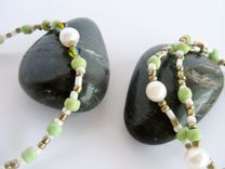 Spring Bracelet Set. Stretchy. Beach Jewelry. Made In Maui. Artisan. Rustic Jewelry. 2 small