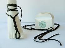 Plain Black Deerskin Hand Braided Barefoot Sandals. Unisex. Dancer Jewelry. Rustic. Artisan. 2 small