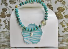 Yoga Jewelry. Real Turquoise Beads. Stretchy Bracelet. Quartz Hand Carved Bead. Sanskrit Character. 2 small