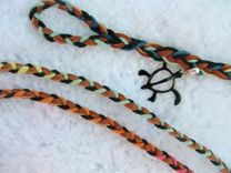 Deerskin Hand Braided Barefoot Sandals. Rainbow Colors Hemp. Boho Chic. Dancer Jewelry. 3 small