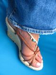 Barefoot Sandals. Toe Thong. Foot Jewelry. Earthy Colors. It Fits Shoe Size 10 And Up. 1 small