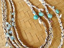 Barefoot Sandals. Toe Thong. Foot Jewelry. Earthy Colors. It Fits Shoe Size 10 And Up. 4 small