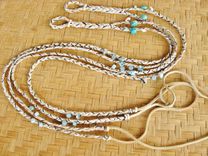 Barefoot Sandals. Toe Thong. Foot Jewelry. Earthy Colors. It Fits Shoe Size 10 And Up. 5 small