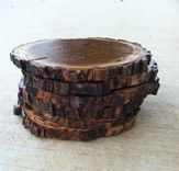 Coasters, Texas Mesquite Wood Coasters - Set Of 6 2 small