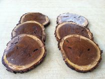 Coasters, Texas Mesquite Wood Coasters - Set Of 6 5 small
