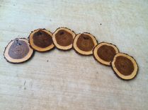 Coasters, Texas Mesquite Wood Coasters - Set Of 6 6 small