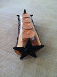 Candle Holder, Texas Mesquite Candle Holder 2 small