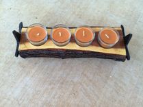 Candle Holder, Texas Mesquite Candle Holder 3 small