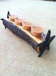 Candle Holder, Texas Mesquite Candle Holder 4 small