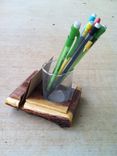 Rustic Texas Mesquite Business Card Holder 3 small