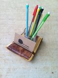 Rustic Texas Mesquite Business Card Holder 4 small