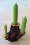 Texas Mesquite Candle Holder - Very Unique 1 small