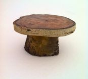 Rustic Colorado Aspen Wood Cake Stand 1 small