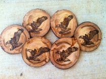 Handburned Eagle Coasters 1 small