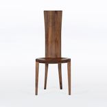Handmade Dining Chair In Solid Walnut Wood - Gazelle High Back 2 small