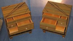 Vera Wood Nightstands 2 small