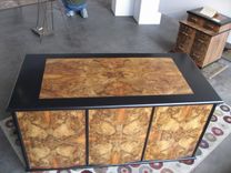 Red Gum Black Laquered Desk 1 small
