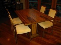 Black Limba Table & Chairs 2 small