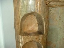 Carved Pine Log Fireplace Mantel 2 small