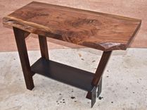Walnut & Steel Console Table 1 small