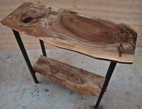 Live Edge Walnut Entry Table With Steel Base 1 small