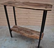 Live Edge Walnut Entry Table With Steel Base 3 small