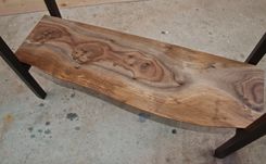 Live Edge Walnut Entry Table With Steel Base 5 small