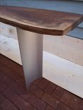 Live Edge Walnut Console Table With Curved Steel Base 4 small