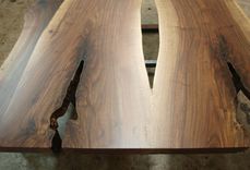 Live Edge Walnut Table And Bench 3 small